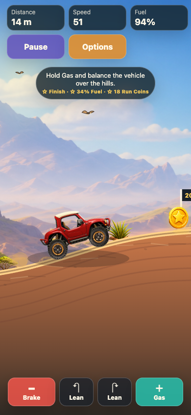 Ridgebound Rally mobile world map